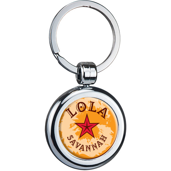 Round Two Sided Budget Chrome Plated Domed Keytag