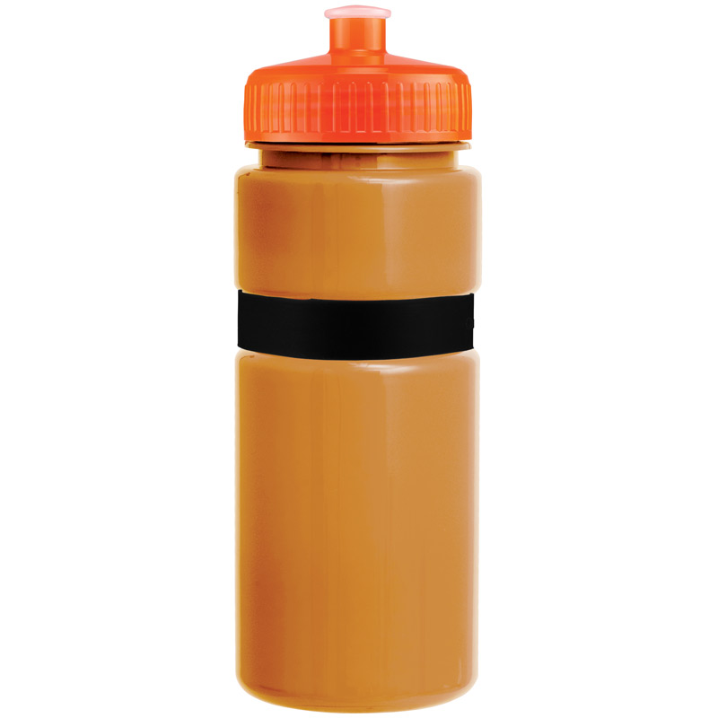 20oz Sportster Bottle with Silcone Gripper Band & Push Pull Lid