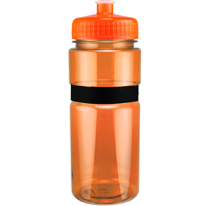 20oz Sportster Bottle with Silcone Gripper Band & Push Pull Lid