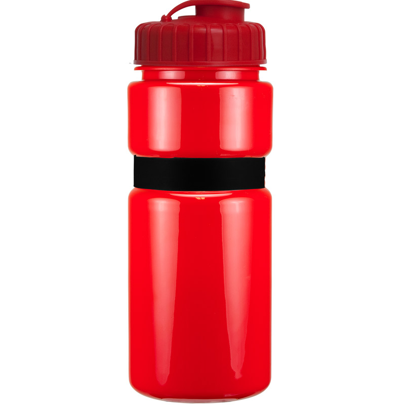 20oz Sportster Bottle with Silicone Gripper Band & Flip Top Lid