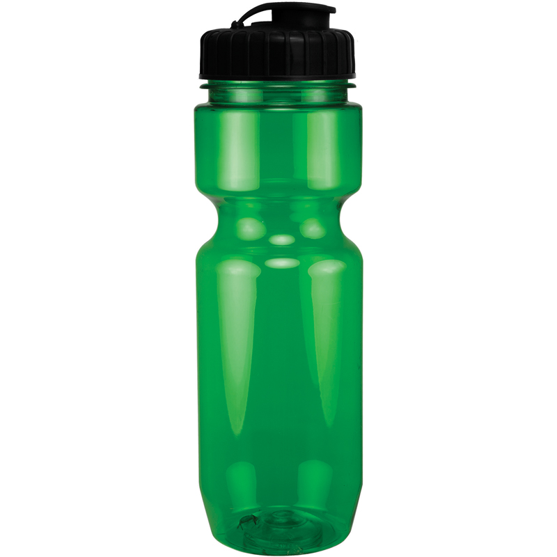 22oz Translucent Bike Bottle with Flip Top Lid