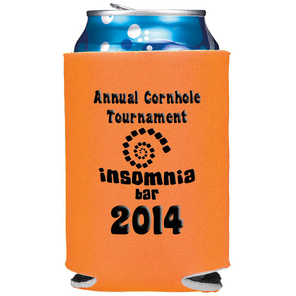 Folding Foam Can Cooler 2 Sided Imprint