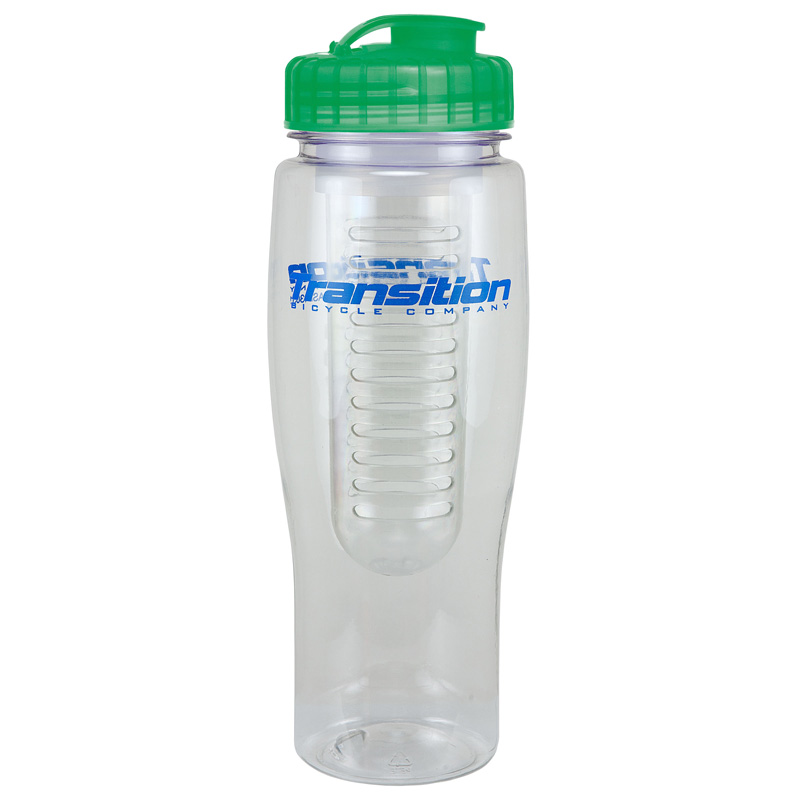 24oz Translucent Contour Bottle with Flip Top Lid & Infuser