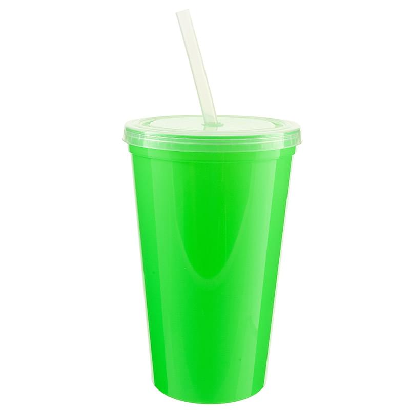 22oz Stadium Cup with Lid and Straw