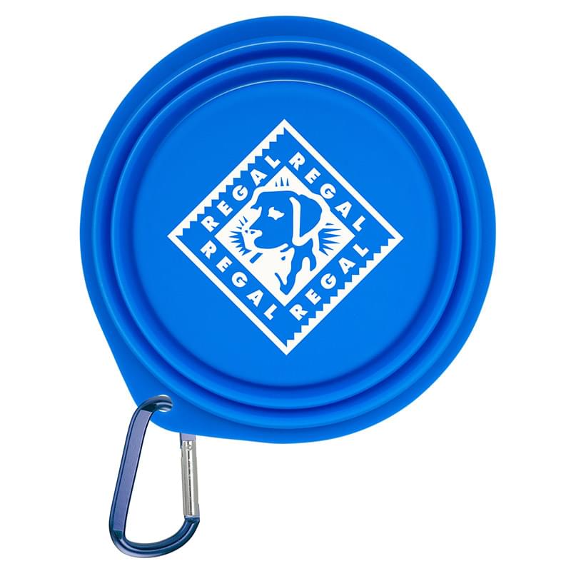 Collapsible Pet Bowl with 2" Carabiner