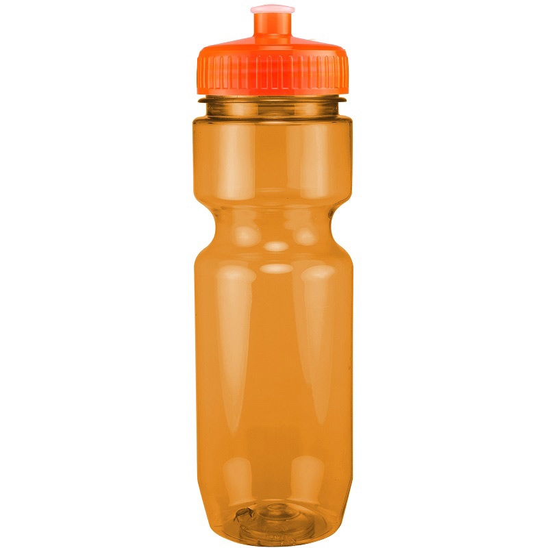 22oz Translucent Bike Bottle with Push Pull Lid