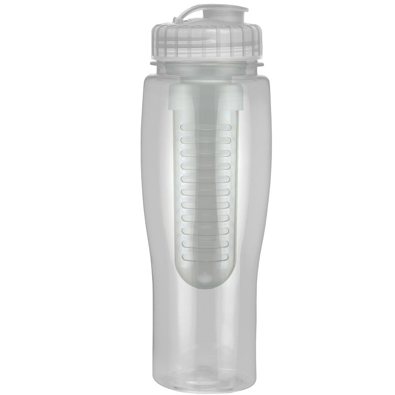 24oz Translucent Contour Bottle with Flip Top Lid & Infuser