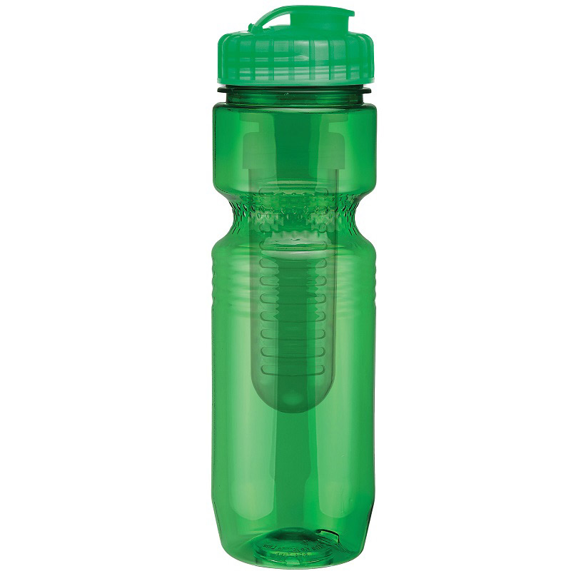 26oz Translucent Jogger Bottle with Flip Top Lid & Infuser