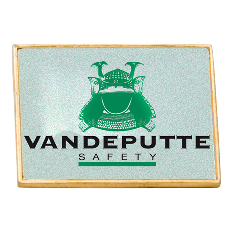 Rectangle Domed Lapel Pin