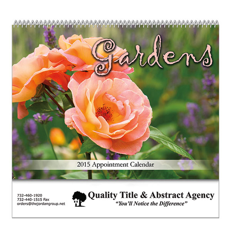 Gardens Spiral Bound Wall Calendar