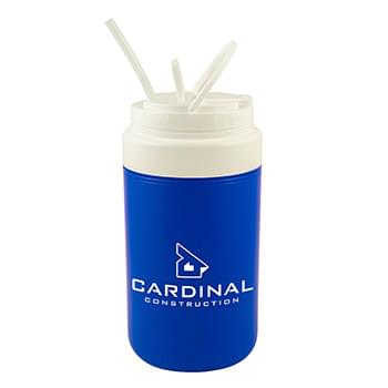 64oz Insulated Glacier Cooler Jug with Straw